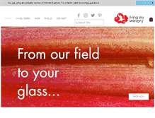 Tablet Screenshot of livingskywinery.com